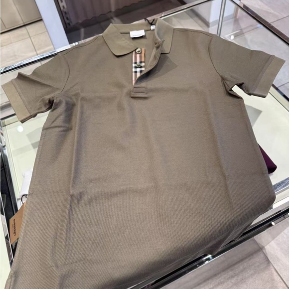 Burberry Polo with Check print green L - Picture 1 of 5